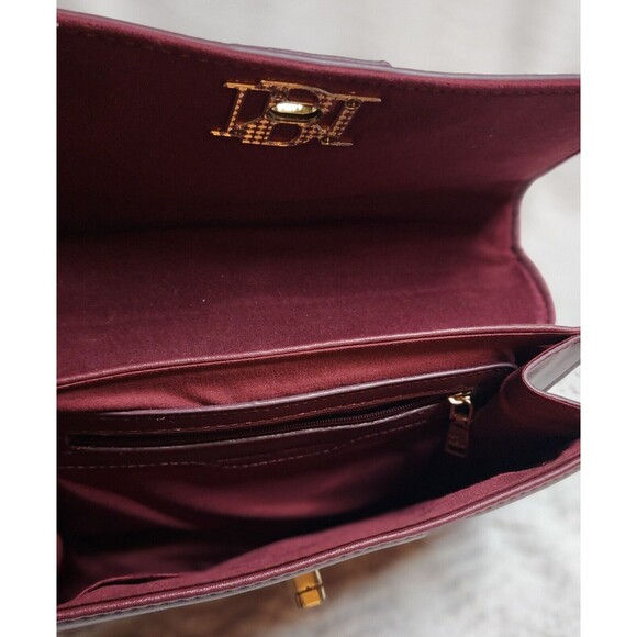 Badgley Mischka | Bags | Very Nice Badgley Mischka Plum  Very Nice BADGLEY MISCHKA Plum Studded SATCHEL w/Chain Detail Handbag BM4182 EUC